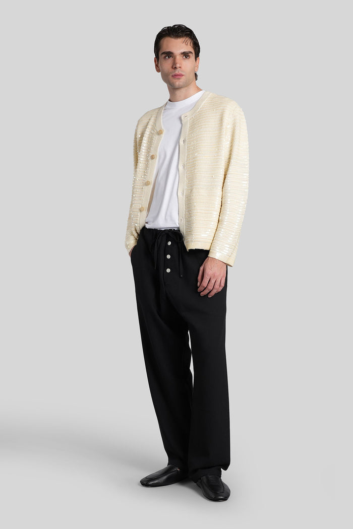 Pants in black wool Abbigliamento