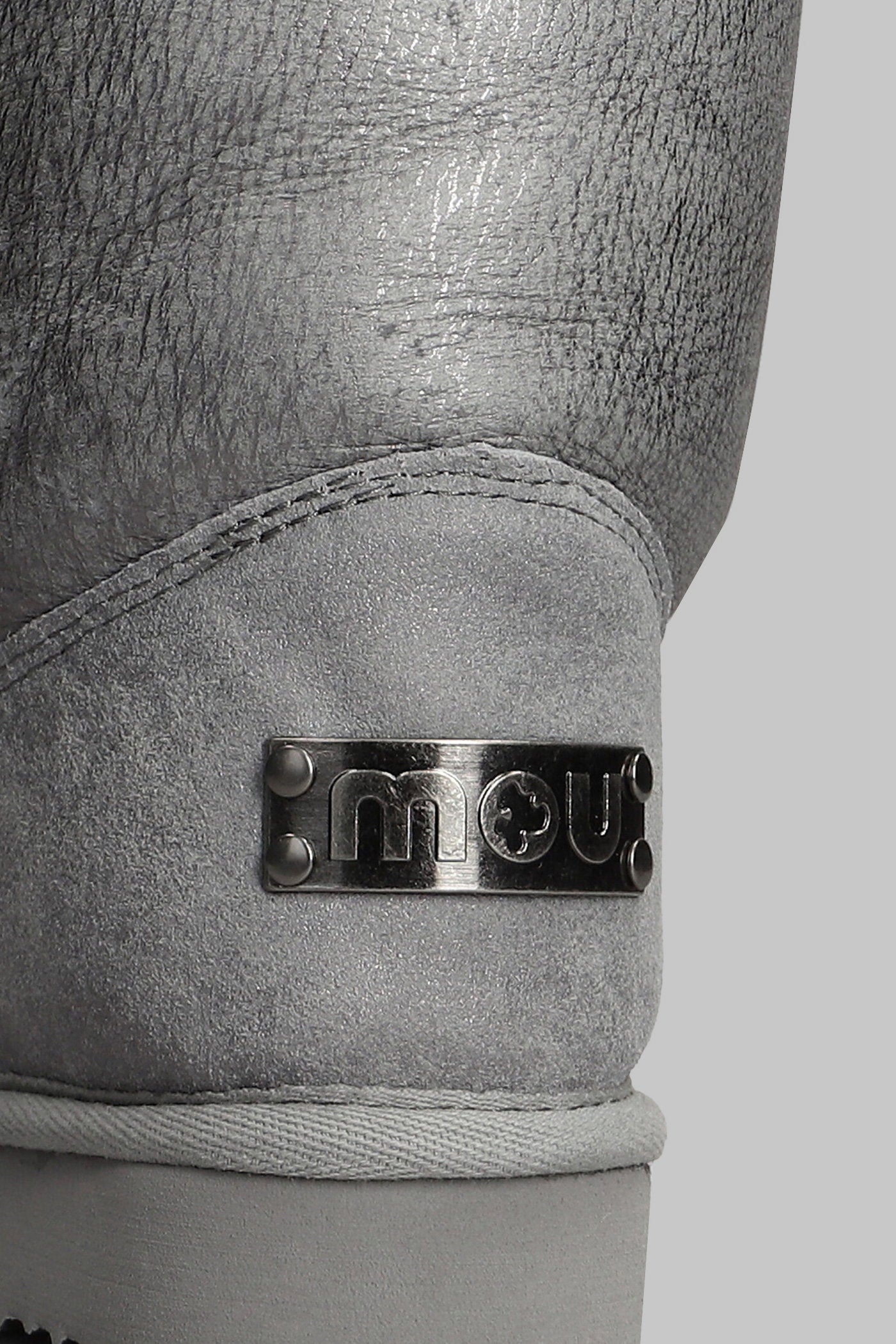 Eskimo 24 low heels Ankle boots in silver glitter Scarpe