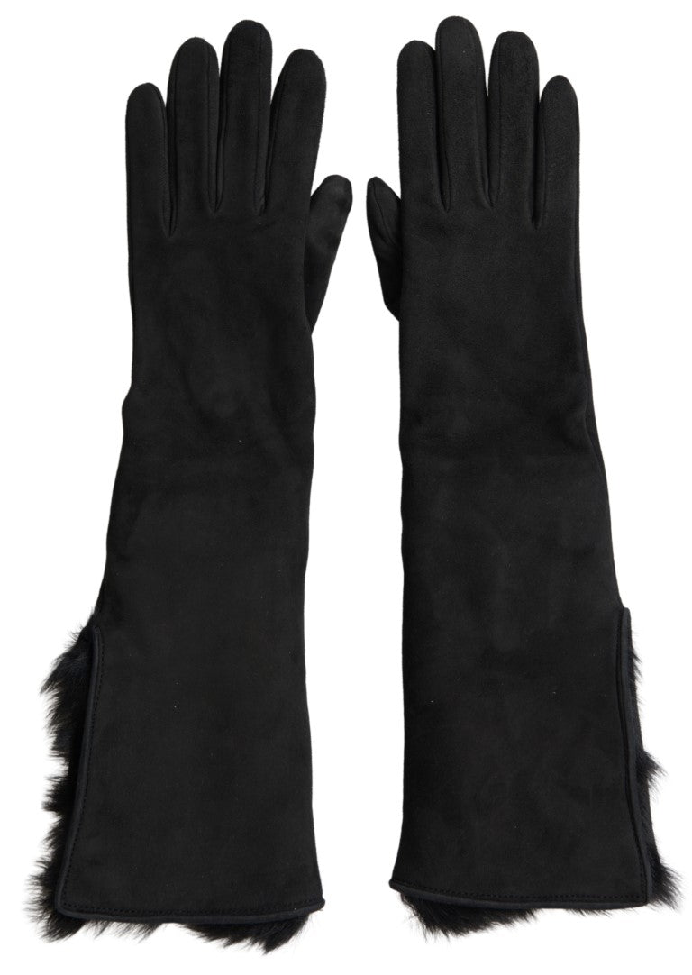 Dolce & Gabbana 60% Goatskin Leather gloves in black