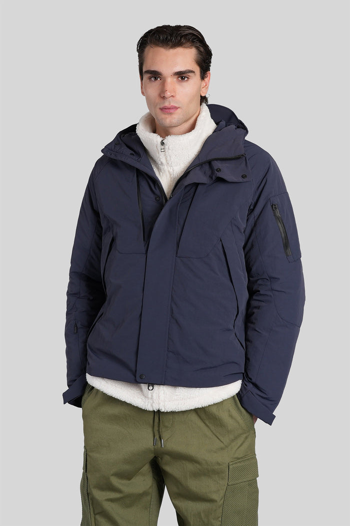 Casual jacket in blue polyamide Abbigliamento
