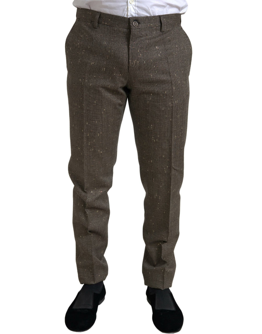 Dolce & Gabbana 90% Wool trousers in brown
