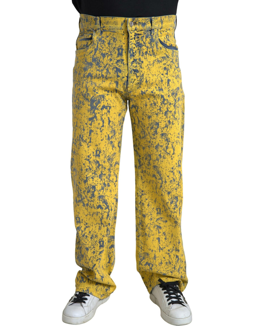 Dolce & Gabbana 98% Cotton jeans in yellow