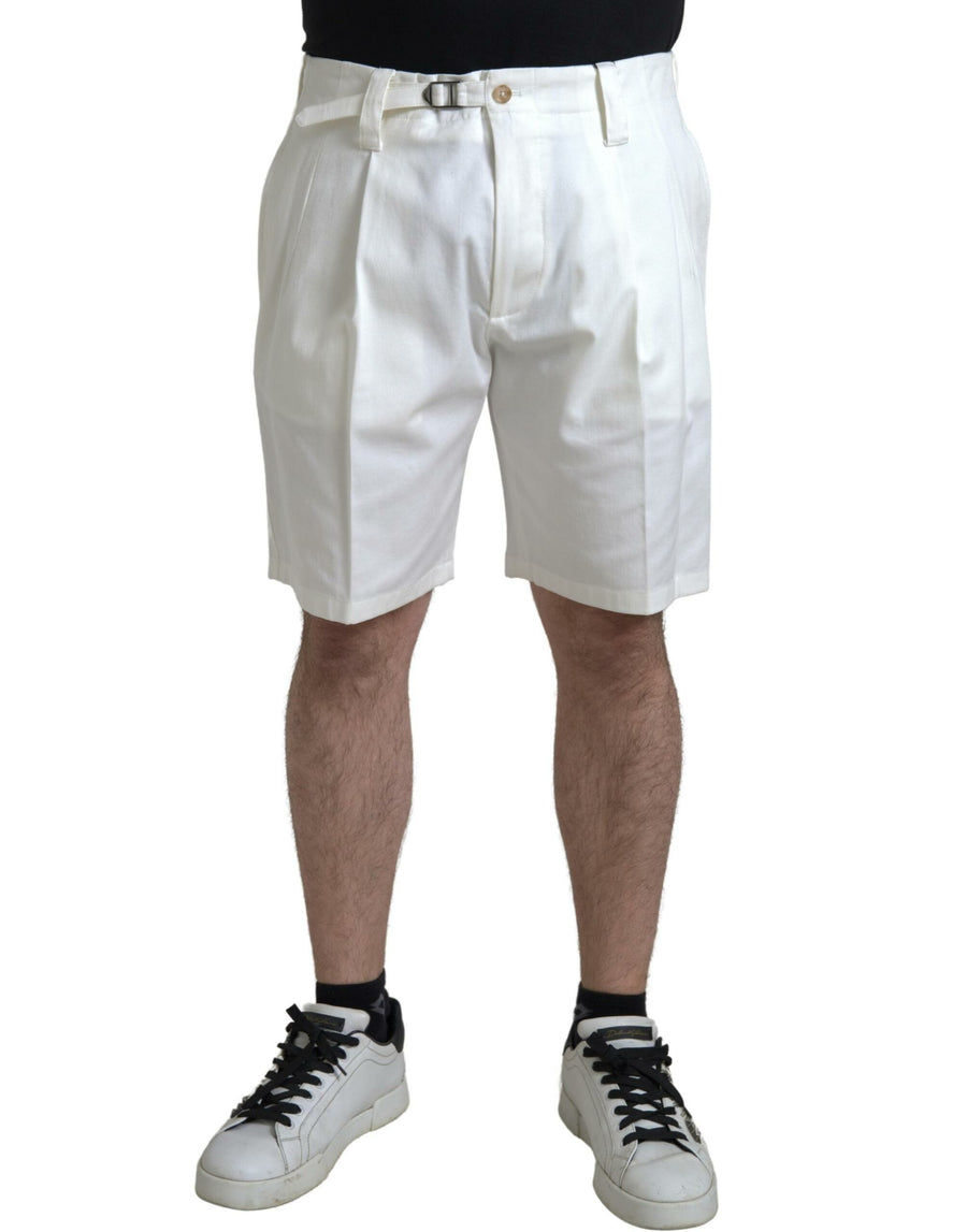 Dolce & Gabbana 99% Cotton 1% Elastane bermuda in white