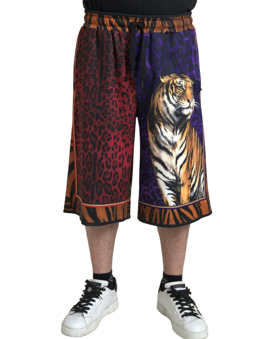 Dolce & Gabbana 58% Polyester bermuda shorts in multicolor
