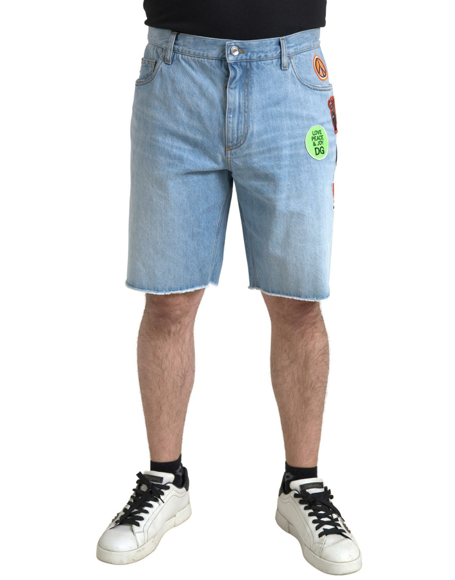 Dolce & Gabbana 100% Cotton bermuda shorts in blue