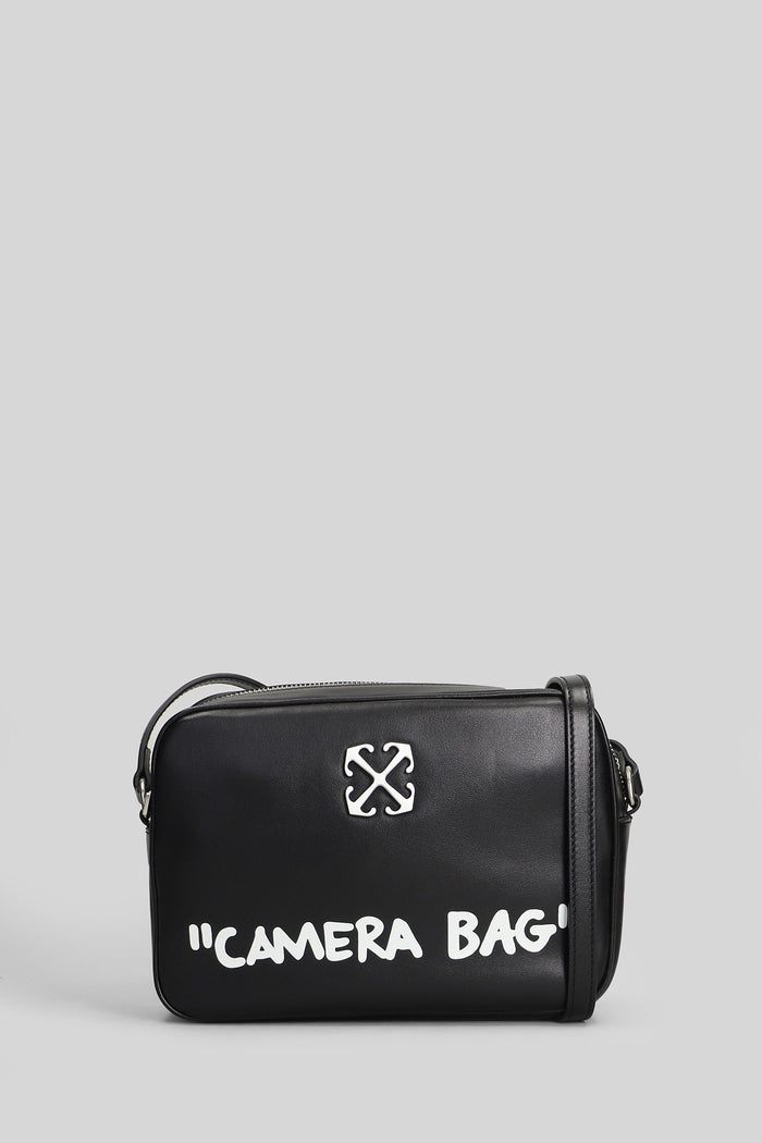 Jitney Camera Bag Shoulder Black Leather Borse