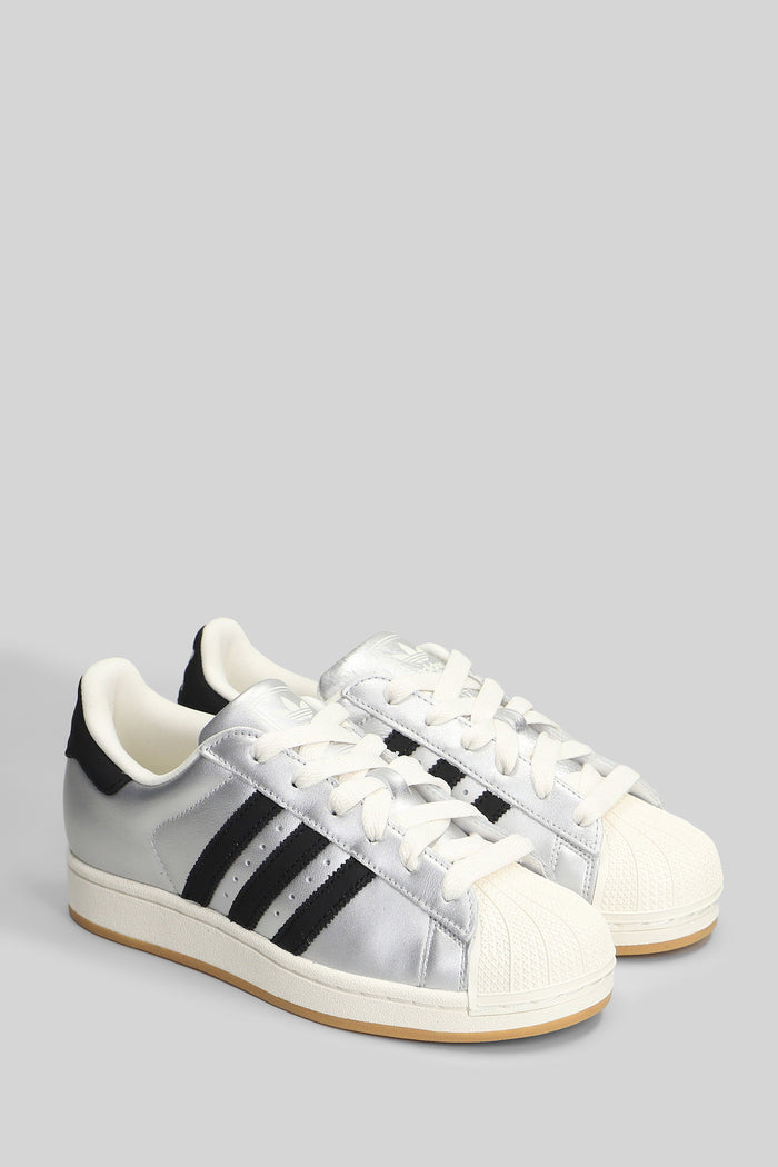 Superstar II Sneakers in silver leather Scarpe