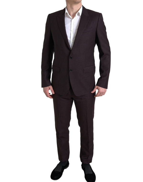 Dolce & Gabbana 88% Virgin Wool pant suit in maroon