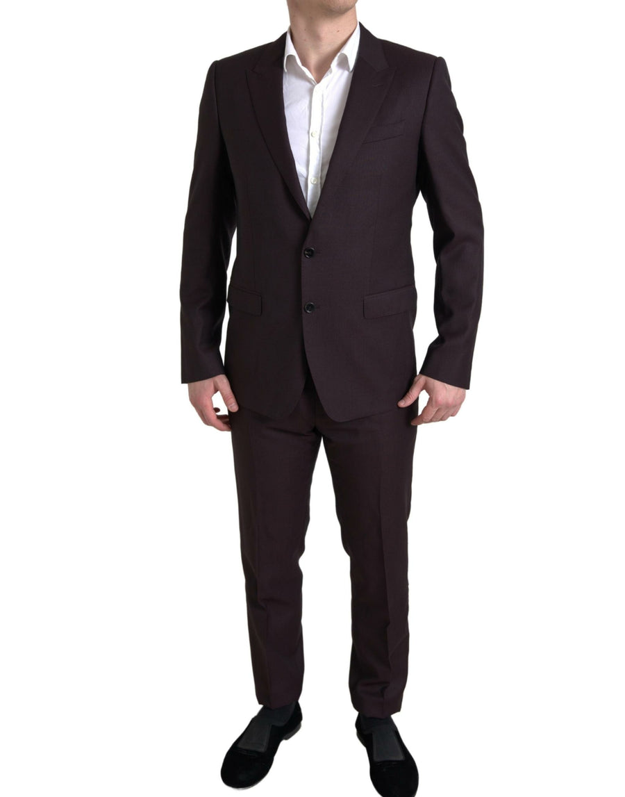 Dolce & Gabbana 88% Virgin Wool pant suit in maroon