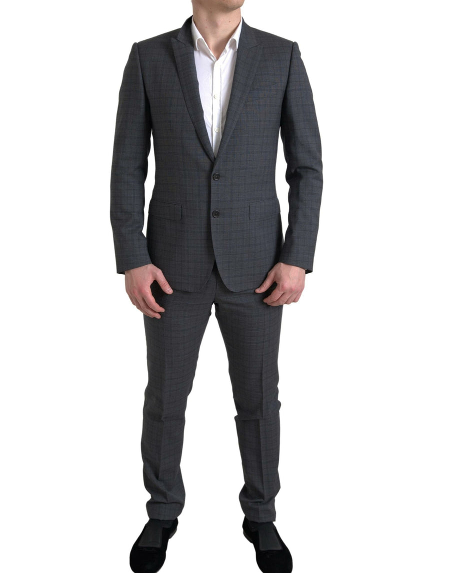 Dolce & Gabbana 99% Virgin Wool pant suit in gray