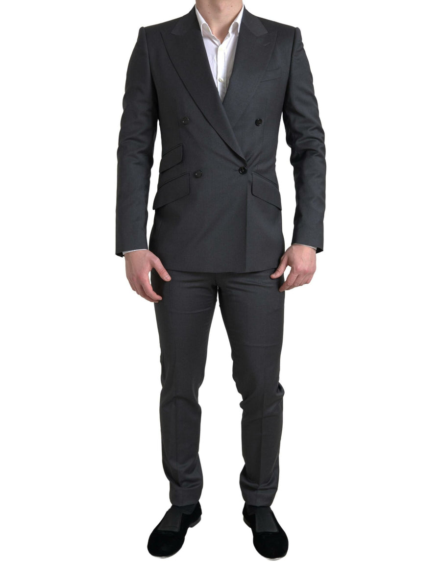 Dolce & Gabbana 98% Virgin Wool pant suit in gray