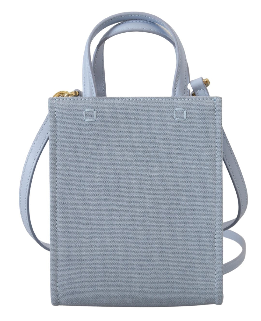Blue Coated Canvas Vertical Cloud Mini Shoulder Bag Cotton