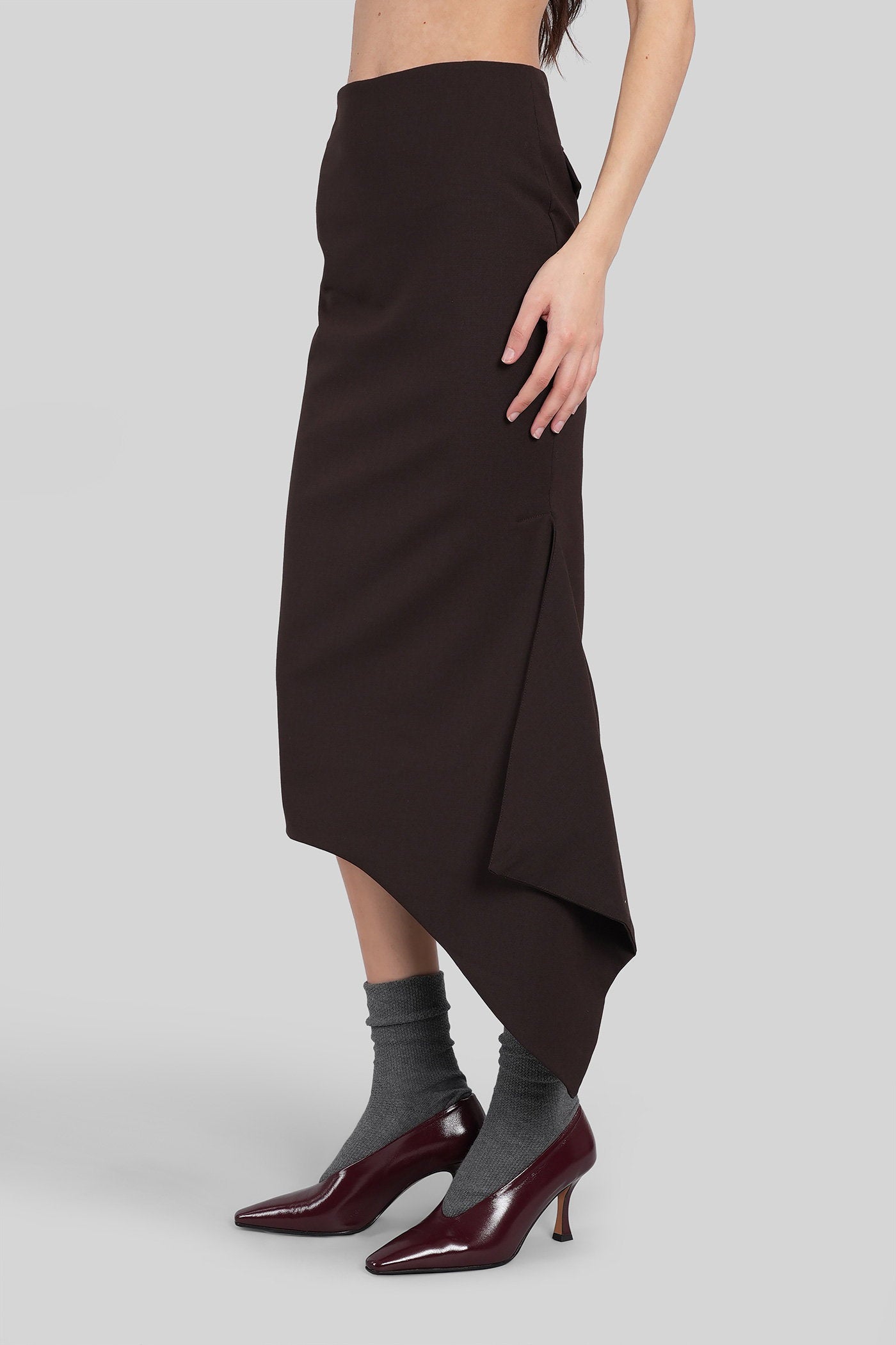 Cassidy Skirt in brown polyester Abbigliamento