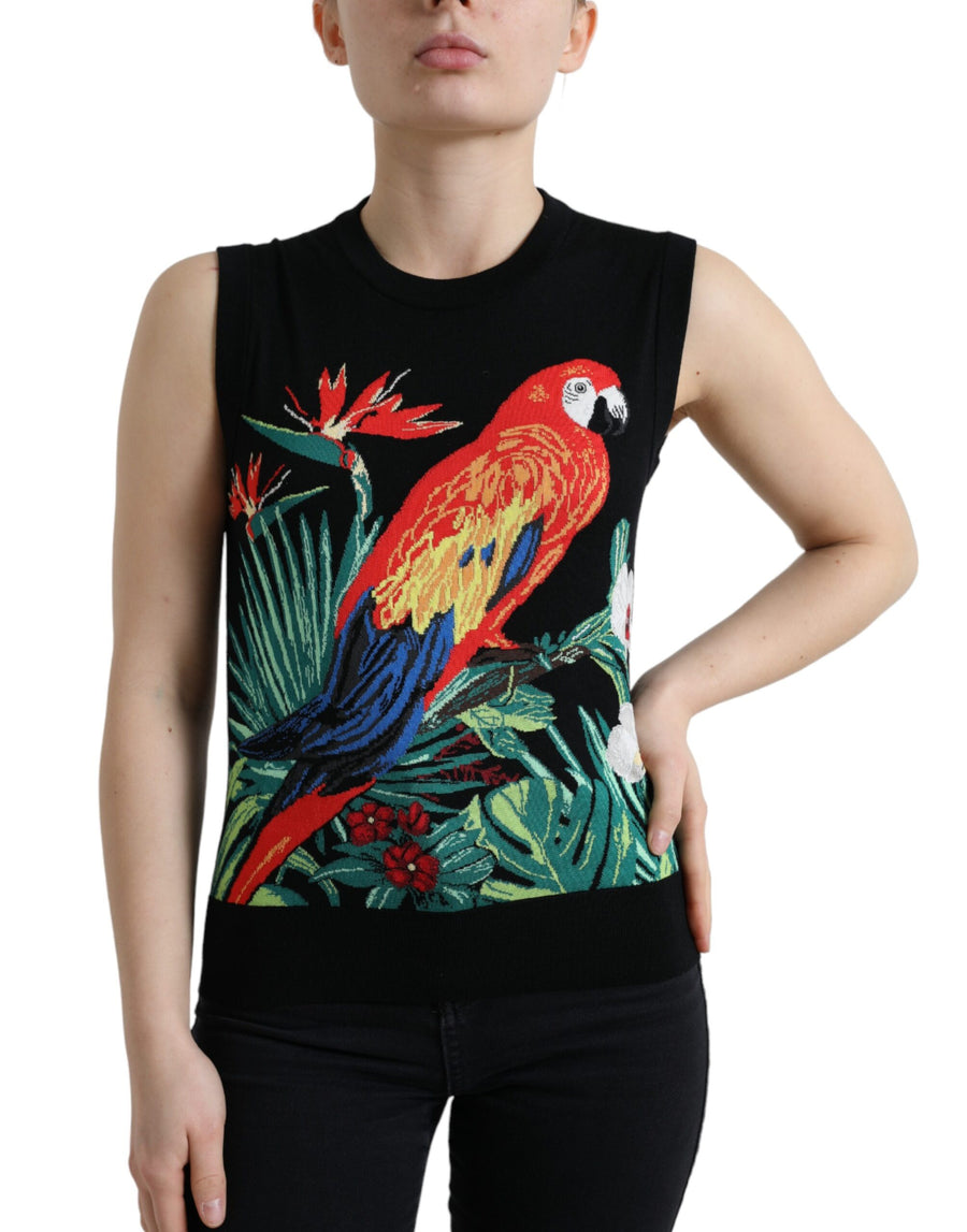 Dolce & Gabbana 70% Virgin Wool 30% Silk tank top in black