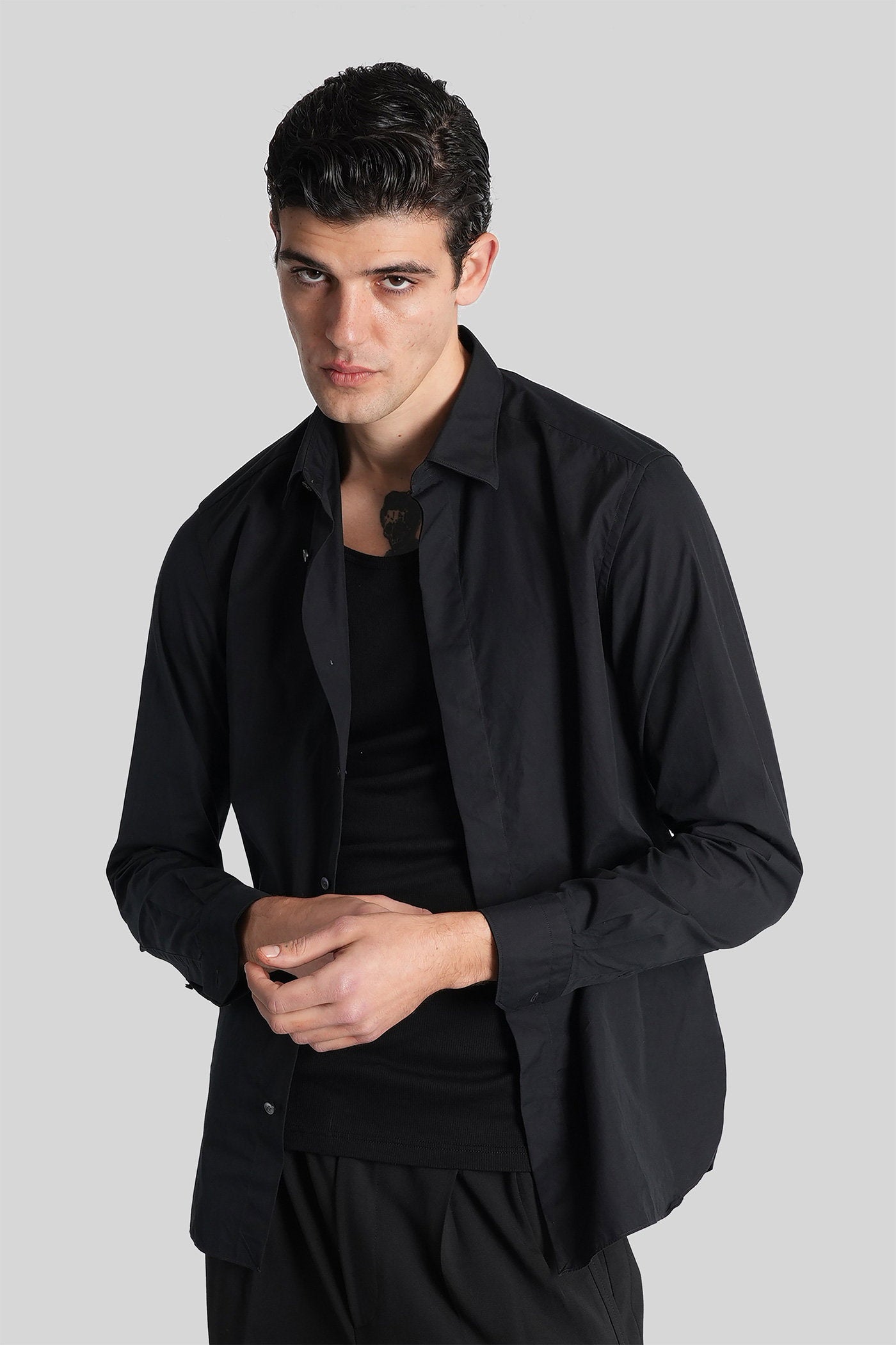 Lingerie in black cotton Abbigliamento
