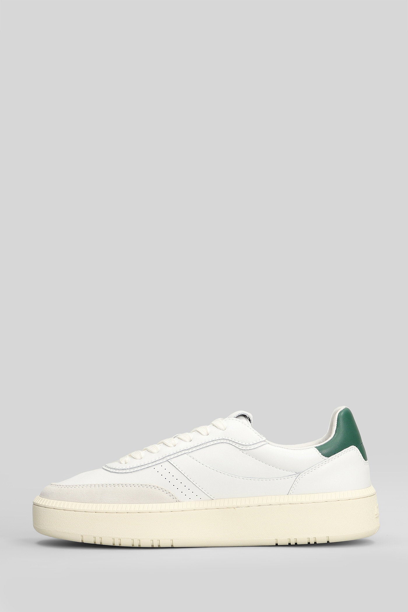 Sneakers in white suede and leather Scarpe