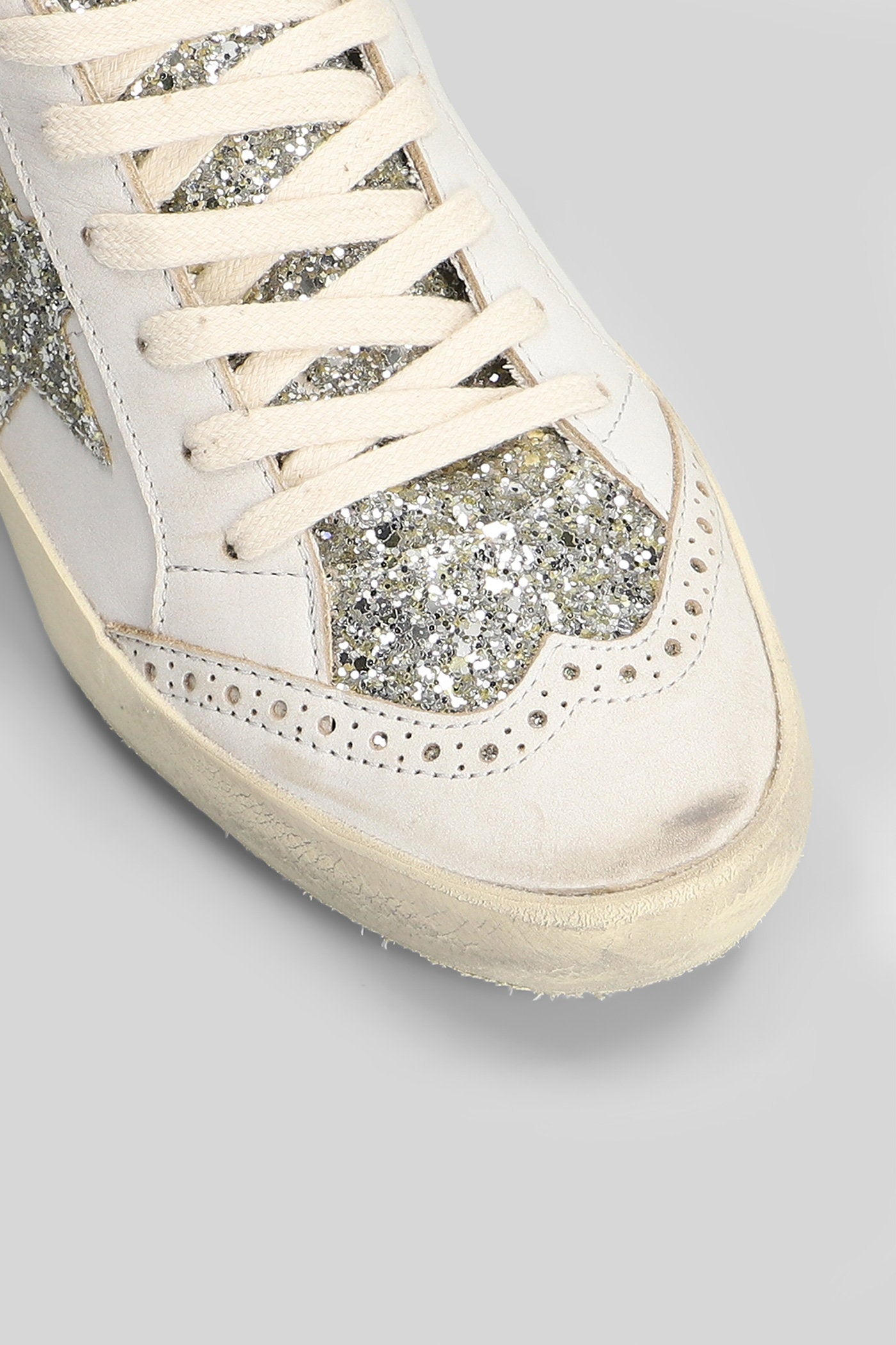 Mid Star Sneakers in beige leather Scarpe