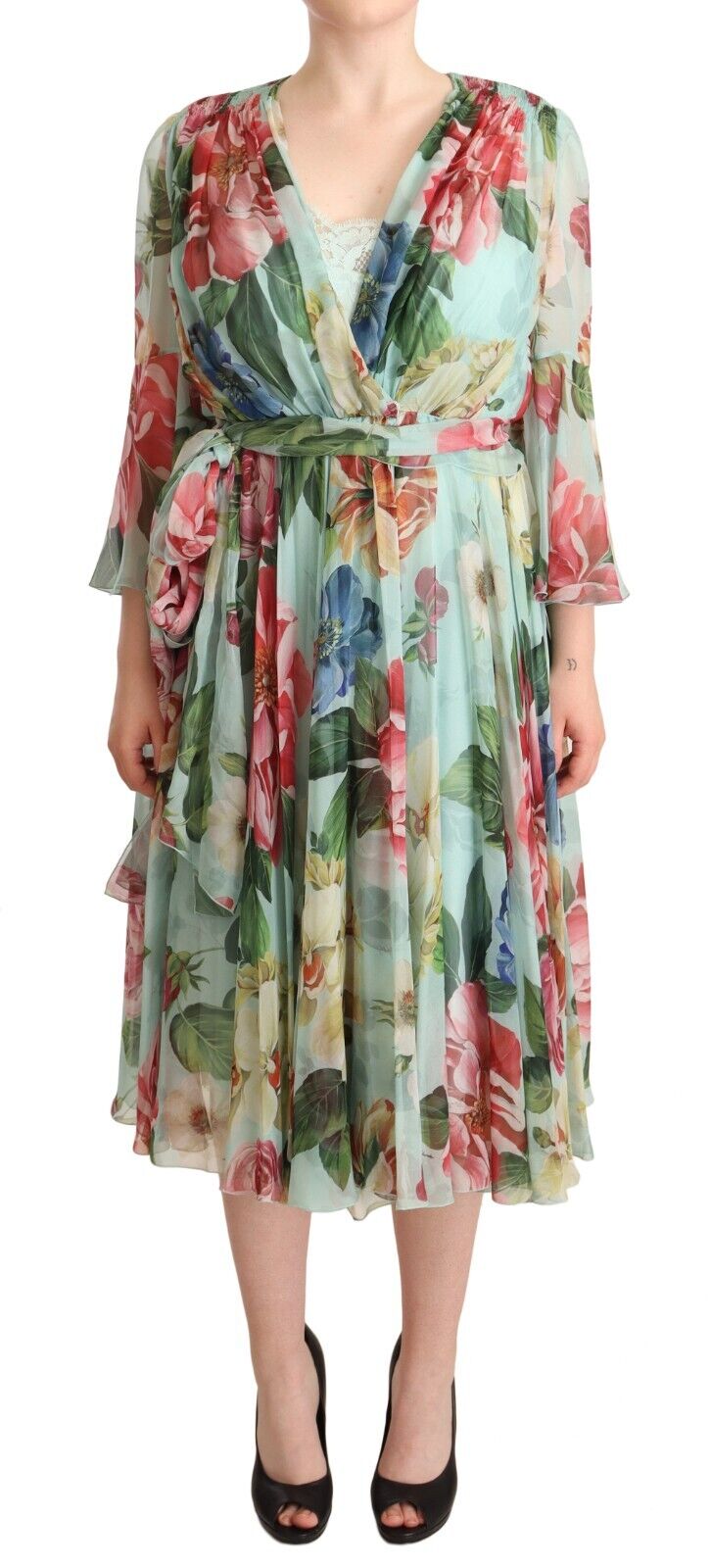 Dolce & Gabbana 100% Silk (body) dress in green