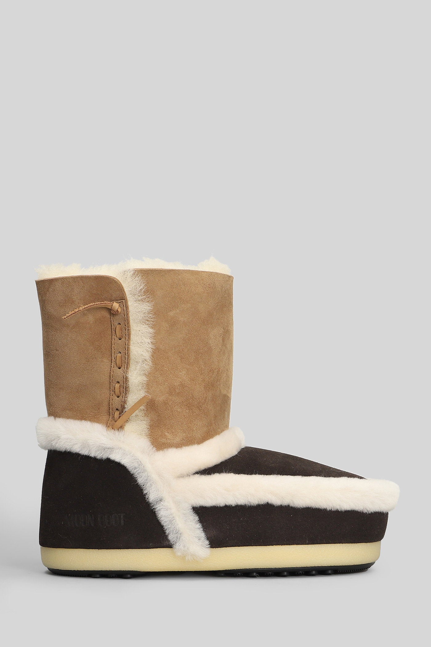 Mb evx patch low heels Ankle boots in brown suede Scarpe