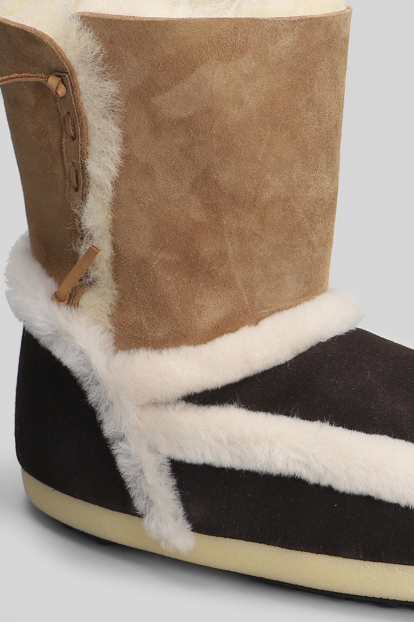 Mb evx patch low heels Ankle boots in brown suede Scarpe