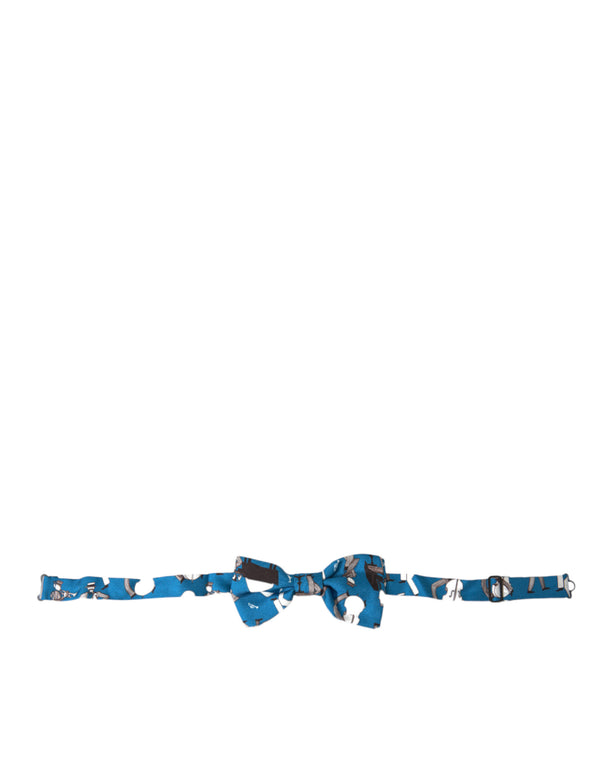 Dolce & Gabbana 100% Silk bow tie in blue
