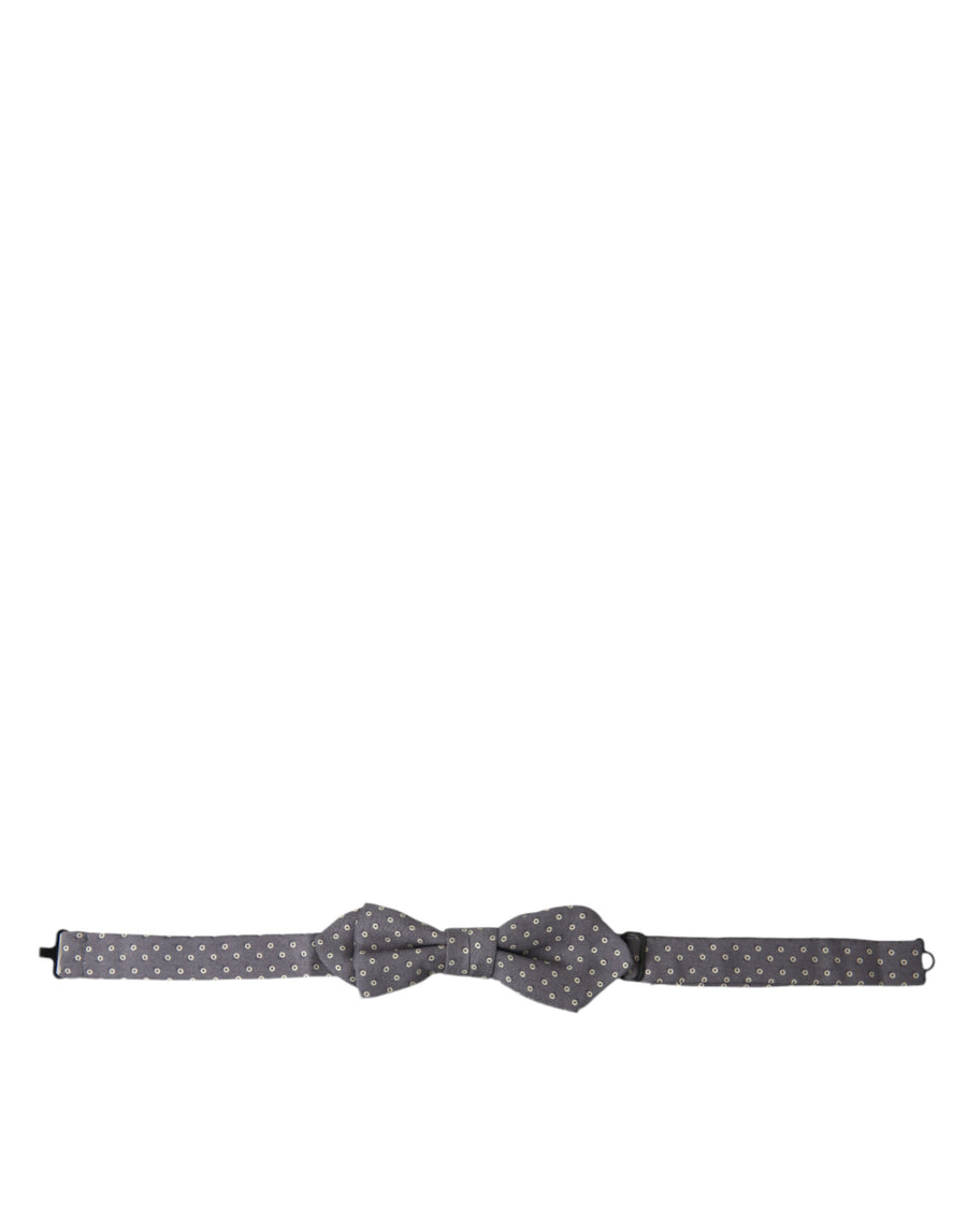 Dolce & Gabbana 100% Silk bow tie in gray
