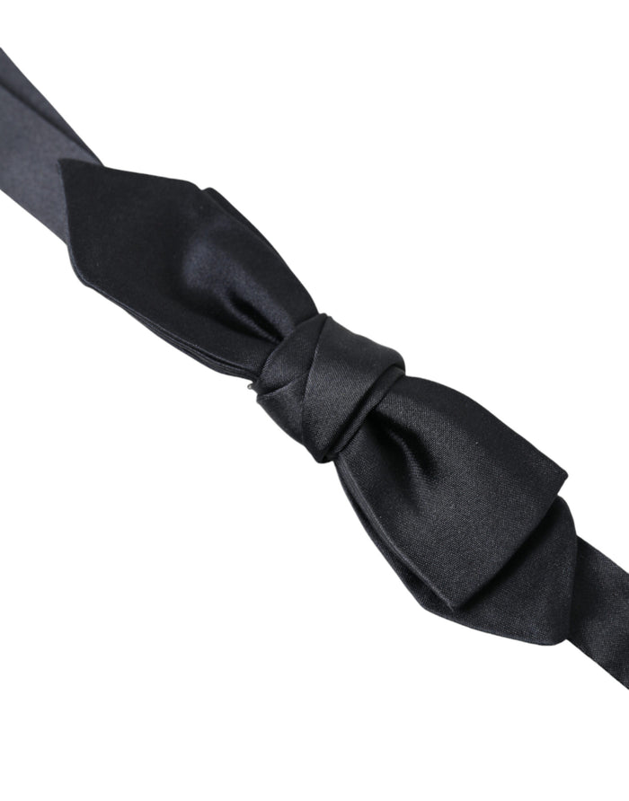 Dolce & Gabbana 100% Silk bow tie in navy — view 2