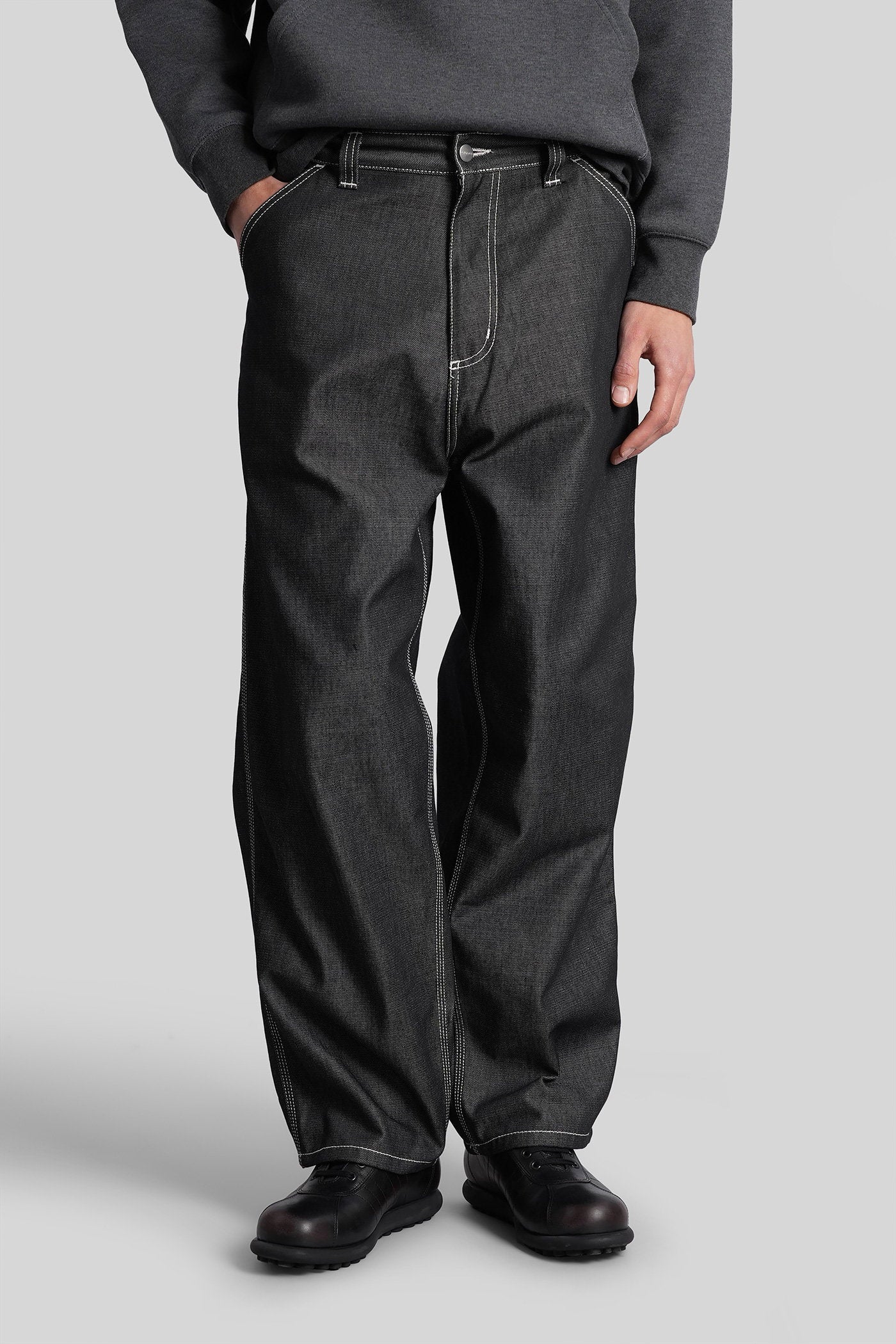 Og single knee pant Jeans in black denim Abbigliamento