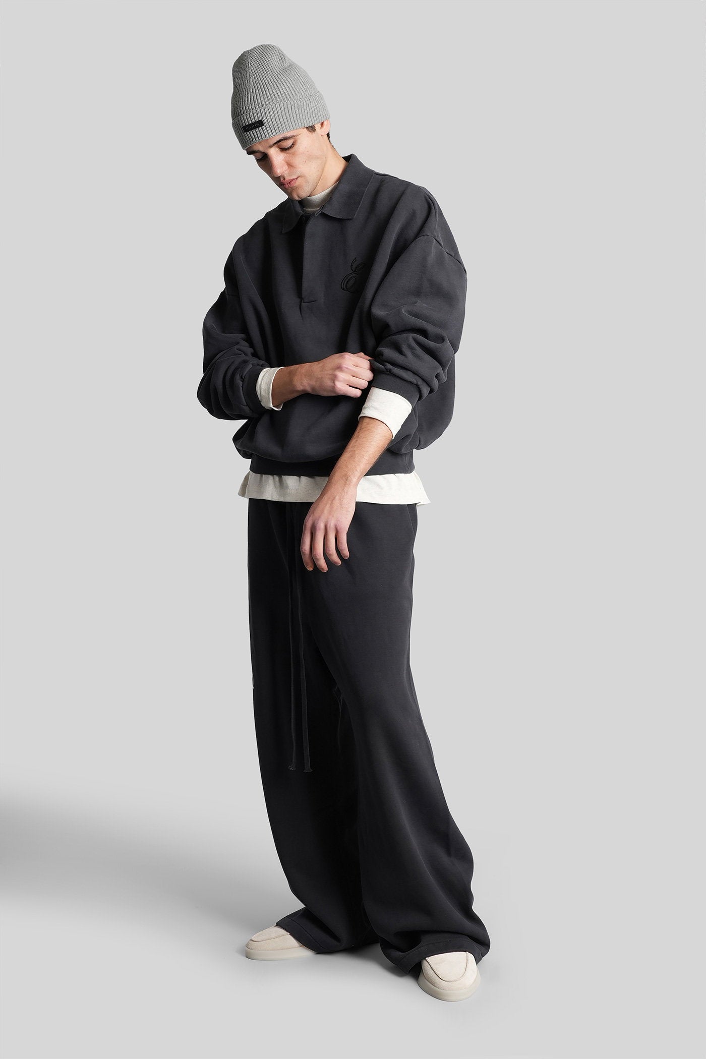 Polo in black cotton Abbigliamento