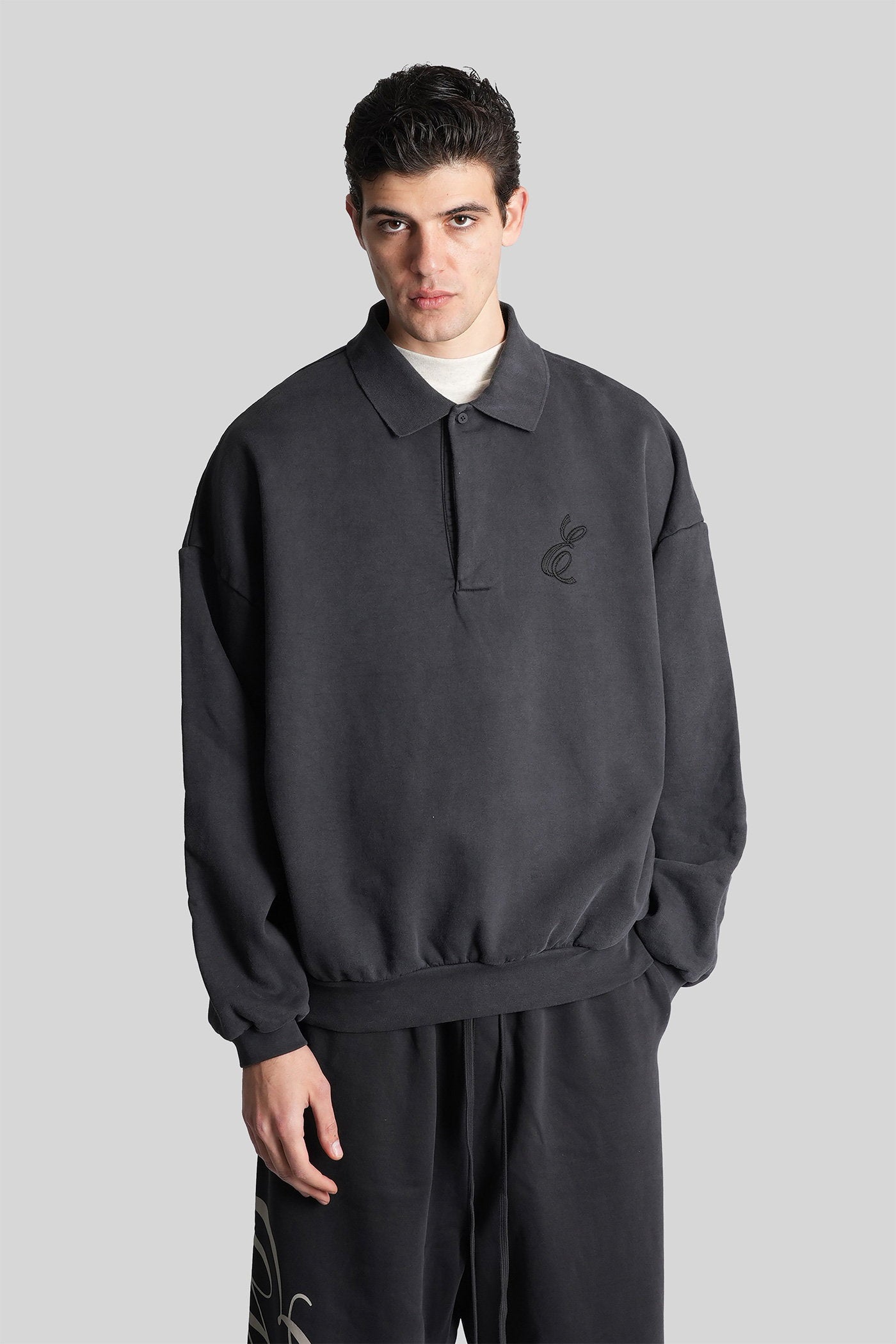 Polo in black cotton Abbigliamento