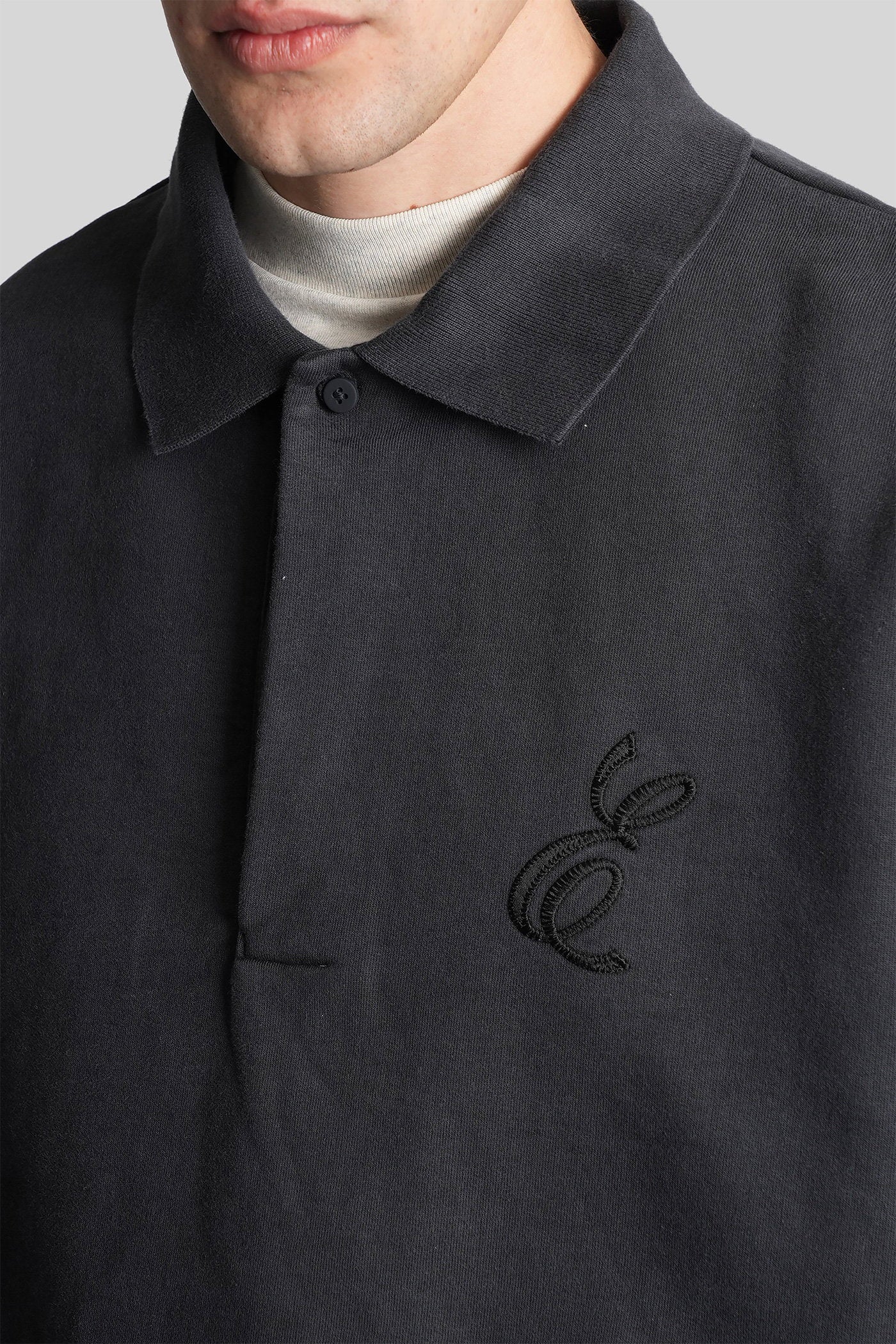Polo in black cotton Abbigliamento