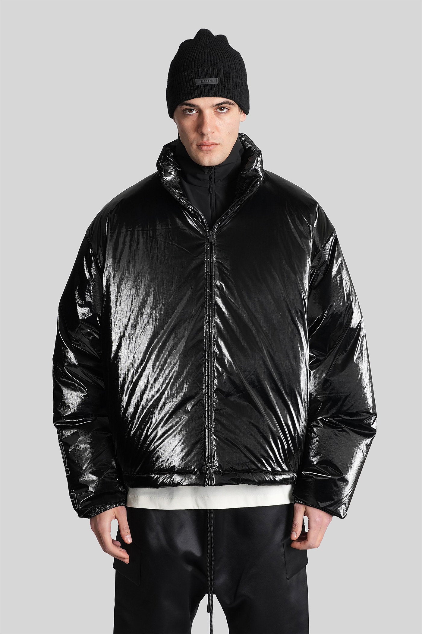 puffer in black nylon Abbigliamento