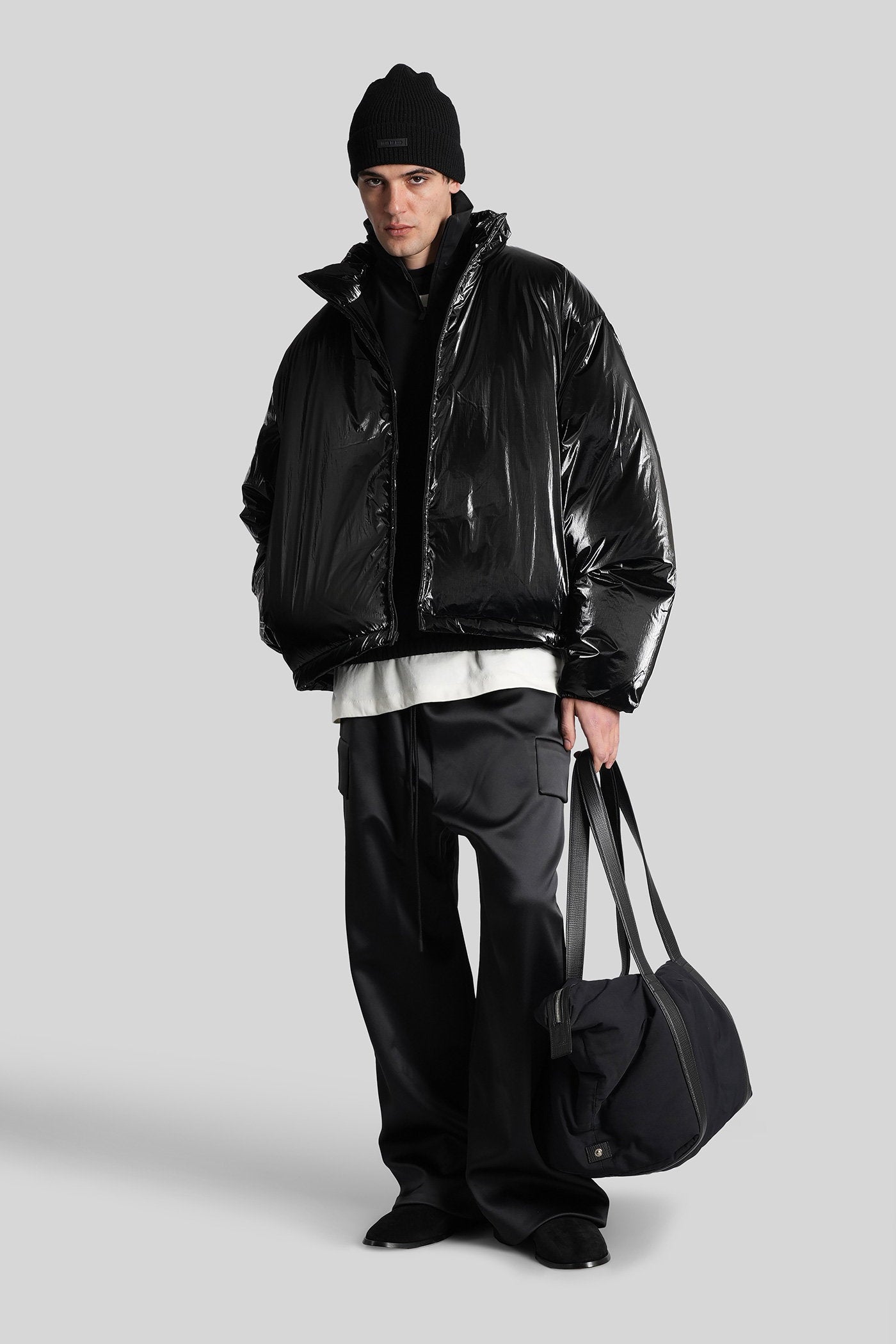 puffer in black nylon Abbigliamento