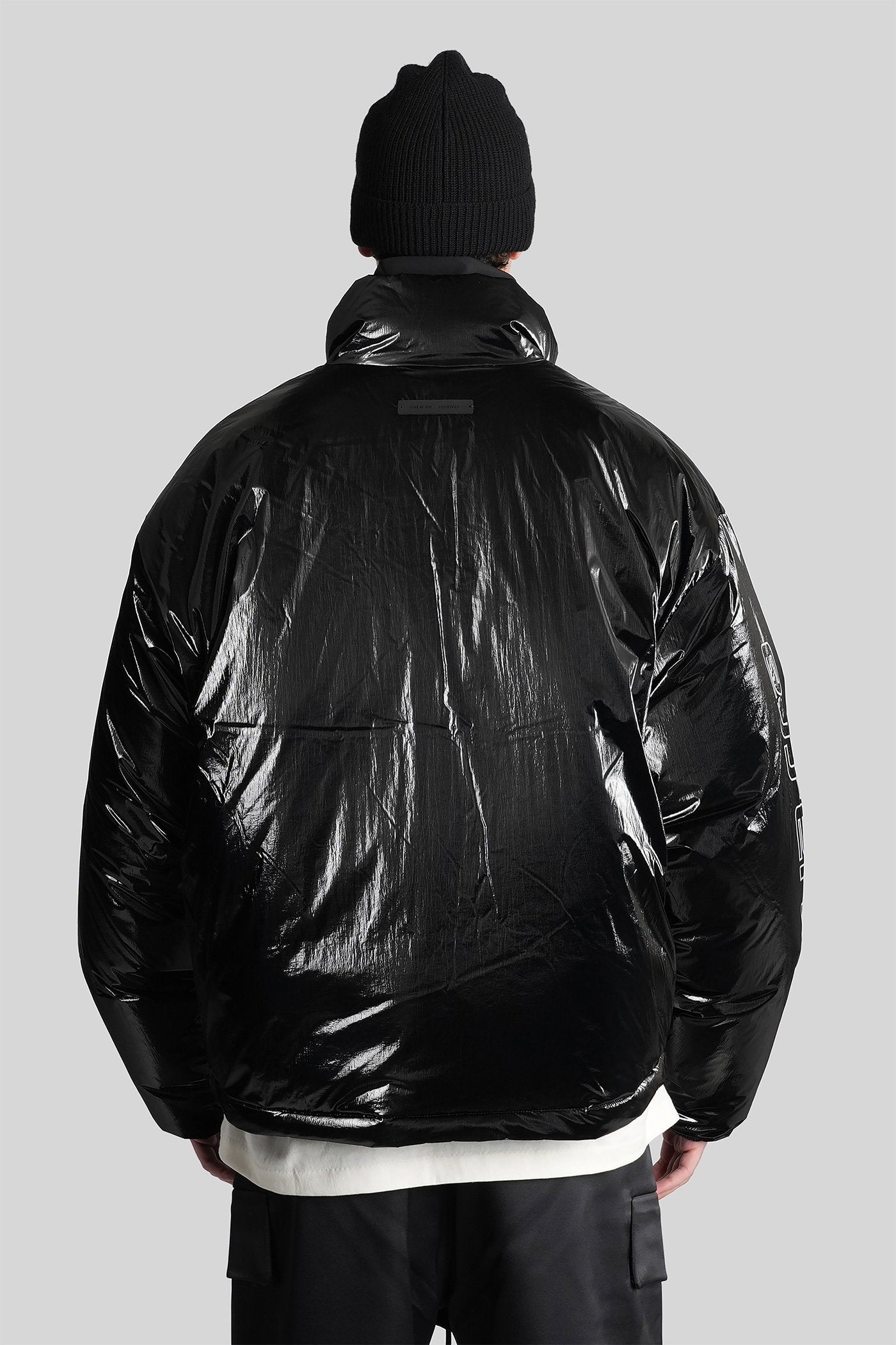 puffer in black nylon Abbigliamento