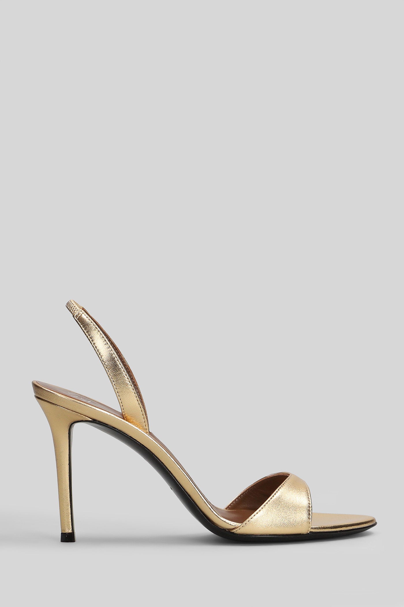 Lilibeth Sandals in gold leather Scarpe