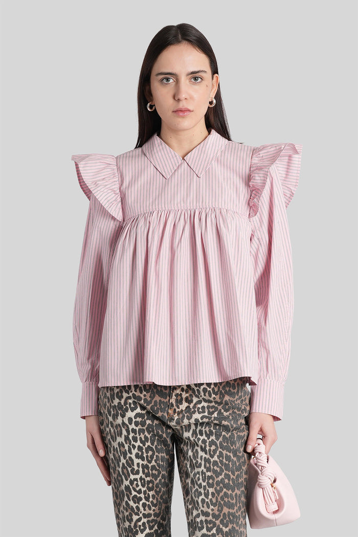 Blouse in rose-pink cotton Abbigliamento
