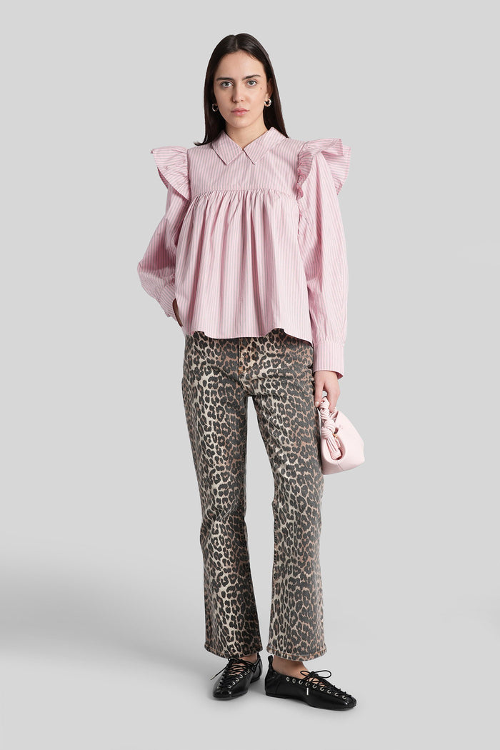 Blouse in rose-pink cotton Abbigliamento