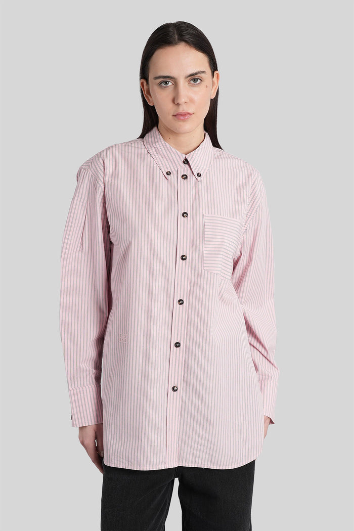 Shirt in rose-pink cotton Abbigliamento