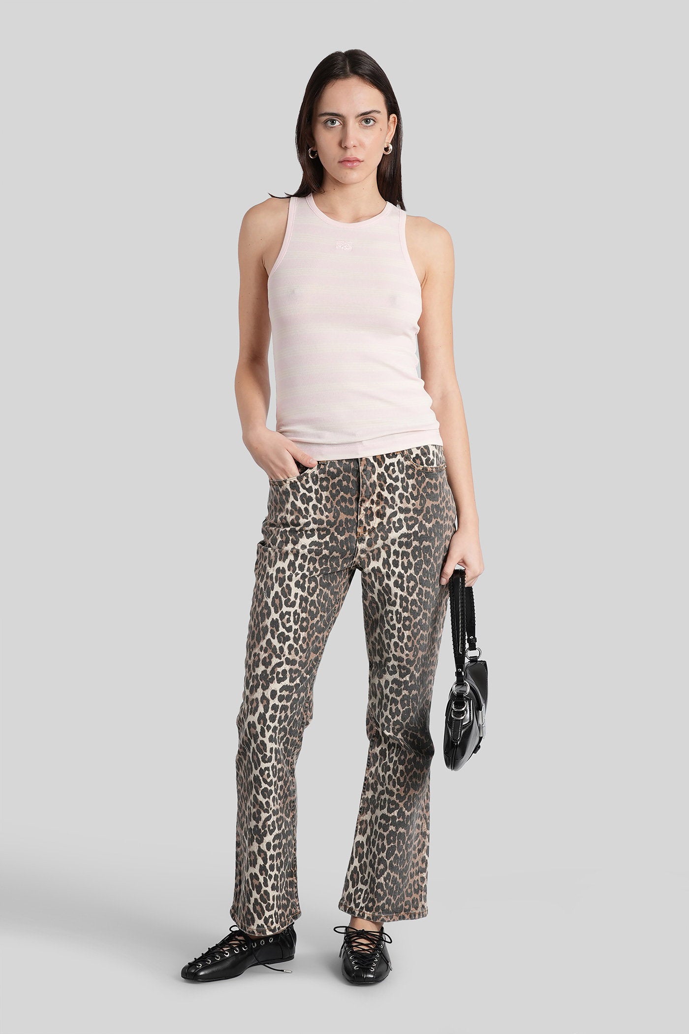 tank Top in rose-pink cotton Abbigliamento