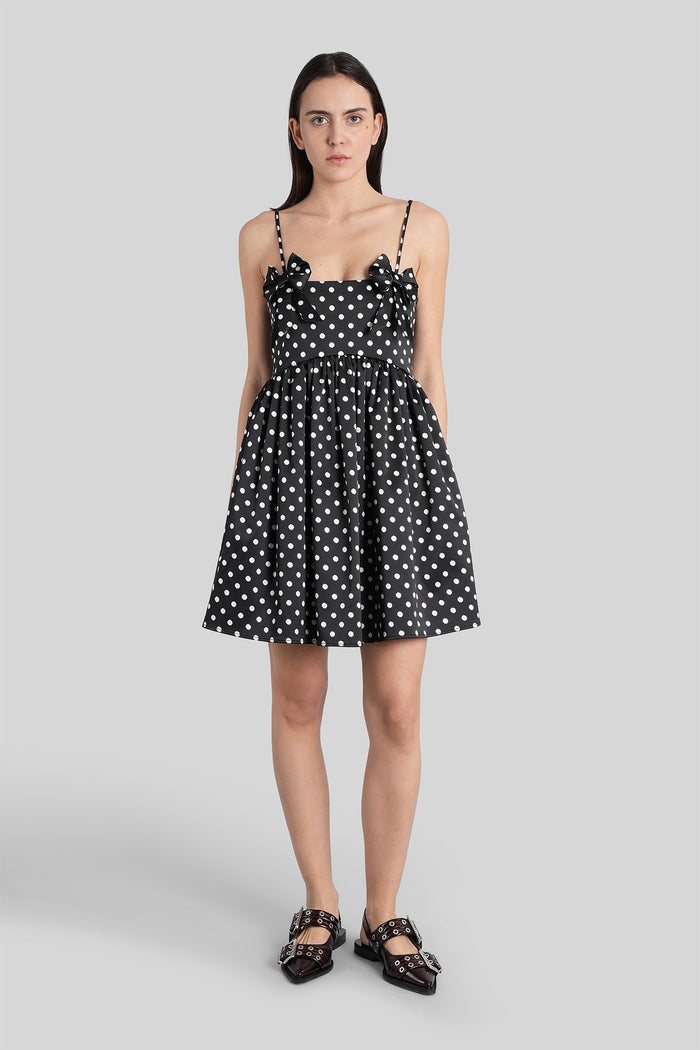 Mini dress in black polyester Abbigliamento