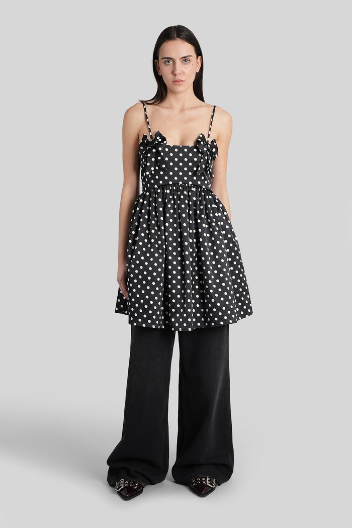 Mini dress in black polyester Abbigliamento
