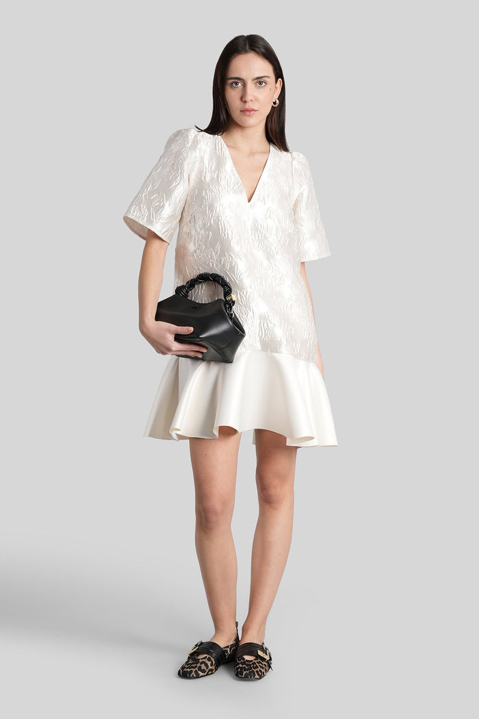Mini dress in beige polyester Abbigliamento