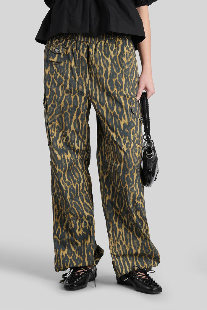 Pants in Animalier cotton Abbigliamento
