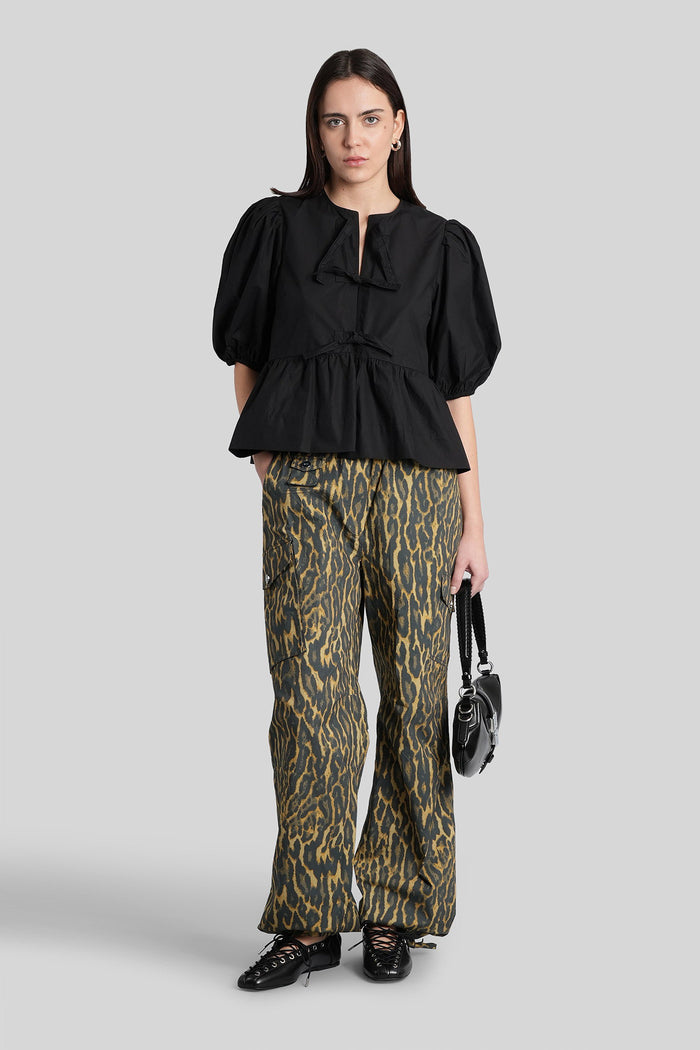 Pants in Animalier cotton Abbigliamento