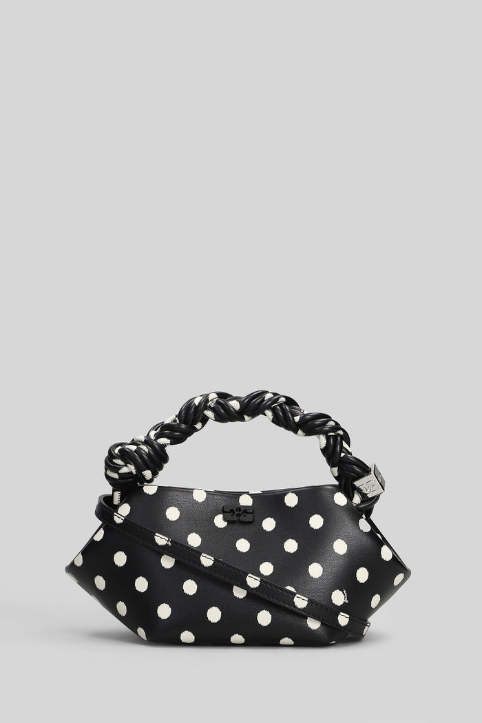Bou mini Shoulder bag in black faux leather Borse