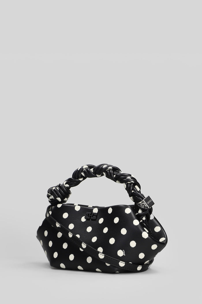 Bou mini Shoulder bag in black faux leather Borse