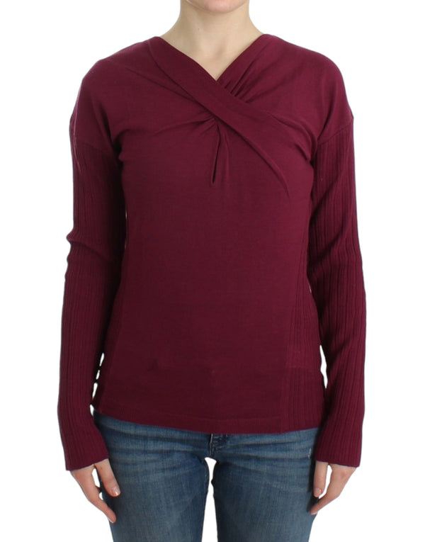 Roberto Cavalli 100% Virgin Wool sweater in purple