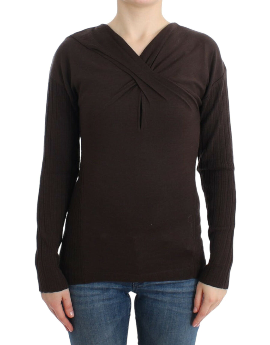 Roberto Cavalli 100% Virgin Wool sweater in brown