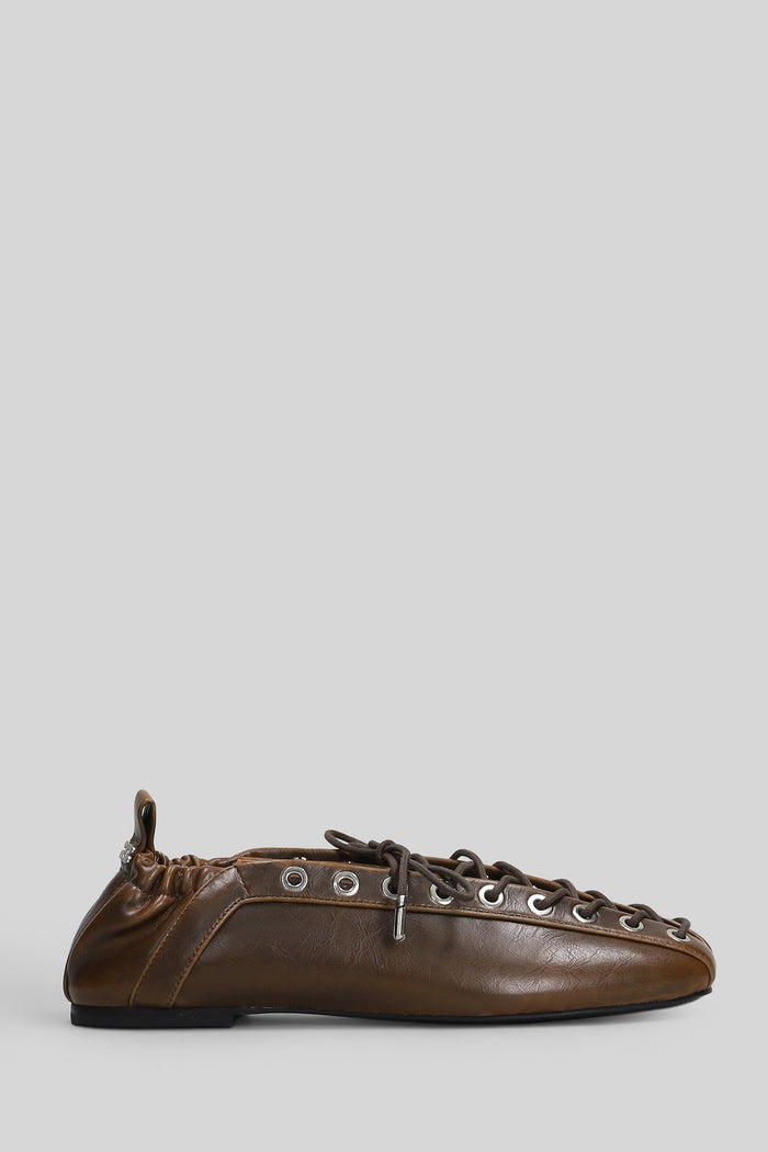 Ballet flats in brown Polyuretan Scarpe