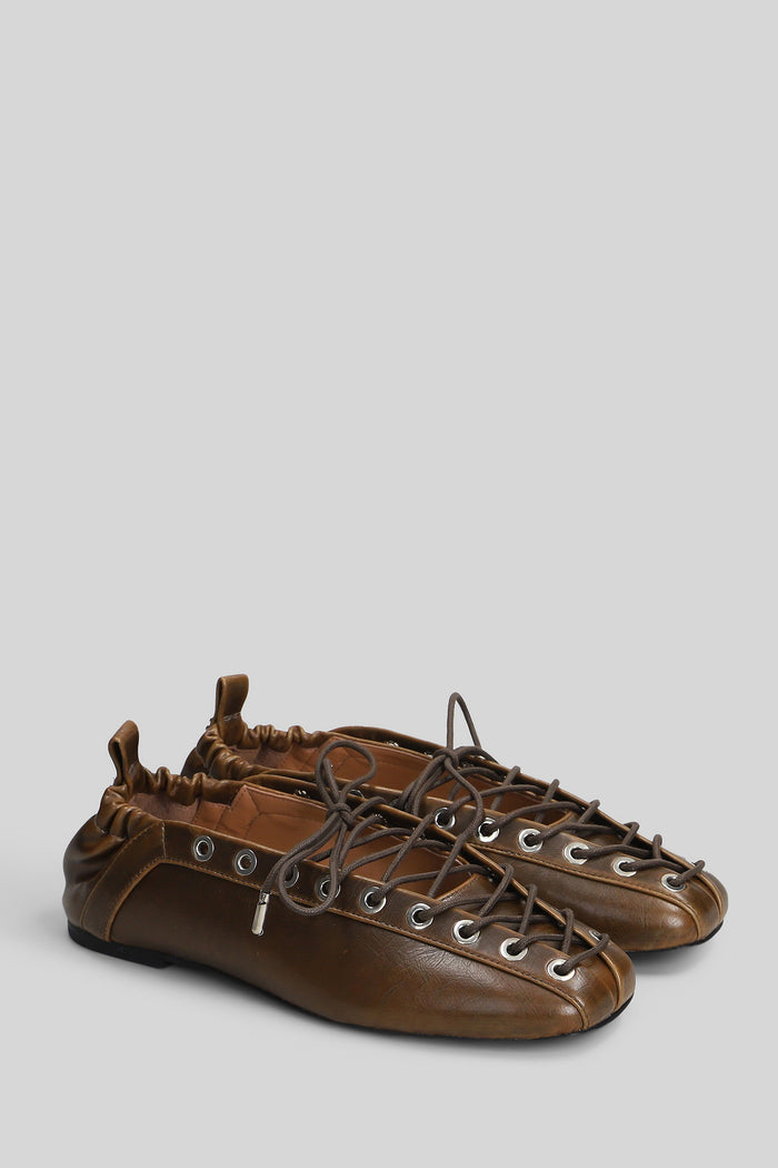 Ballet flats in brown Polyuretan Scarpe